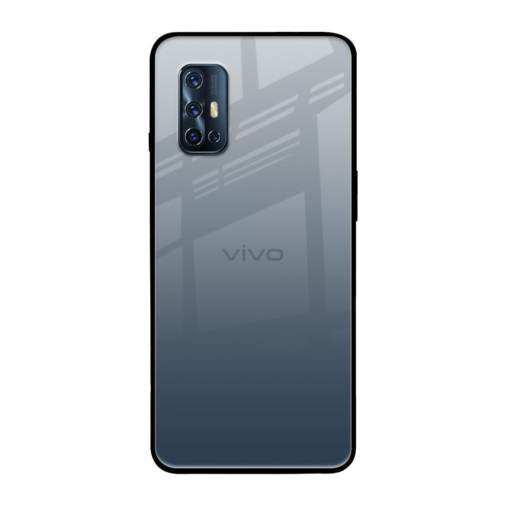 Smokey Grey Color Vivo V17 Glass Back Cover Online