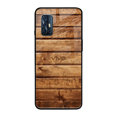 Wooden Planks Vivo V17 Glass Back Cover Online