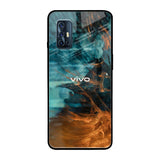 Golden Splash Vivo V17 Glass Back Cover Online
