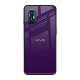 Dark Purple Vivo V17 Glass Back Cover Online