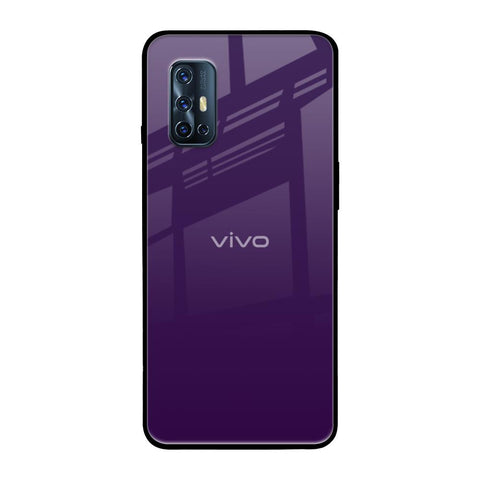 Dark Purple Vivo V17 Glass Back Cover Online