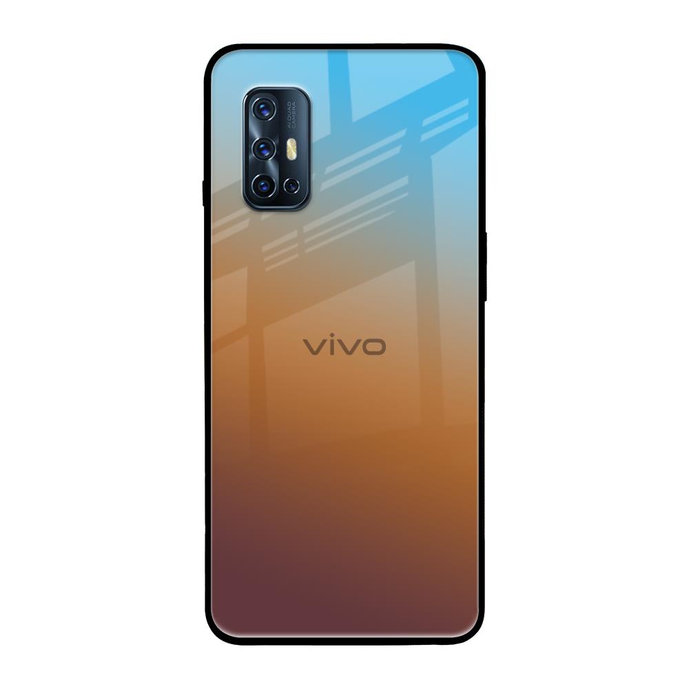 Rich Brown Vivo V17 Glass Back Cover Online