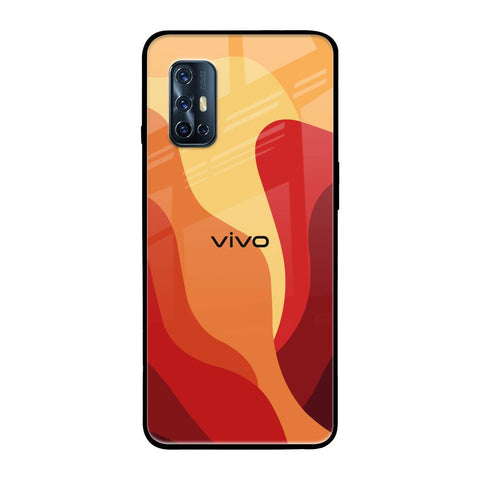 Magma Color Pattern Vivo V17 Glass Back Cover Online