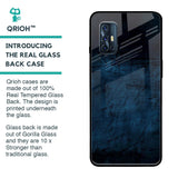 Dark Blue Grunge Glass Case for Vivo V17
