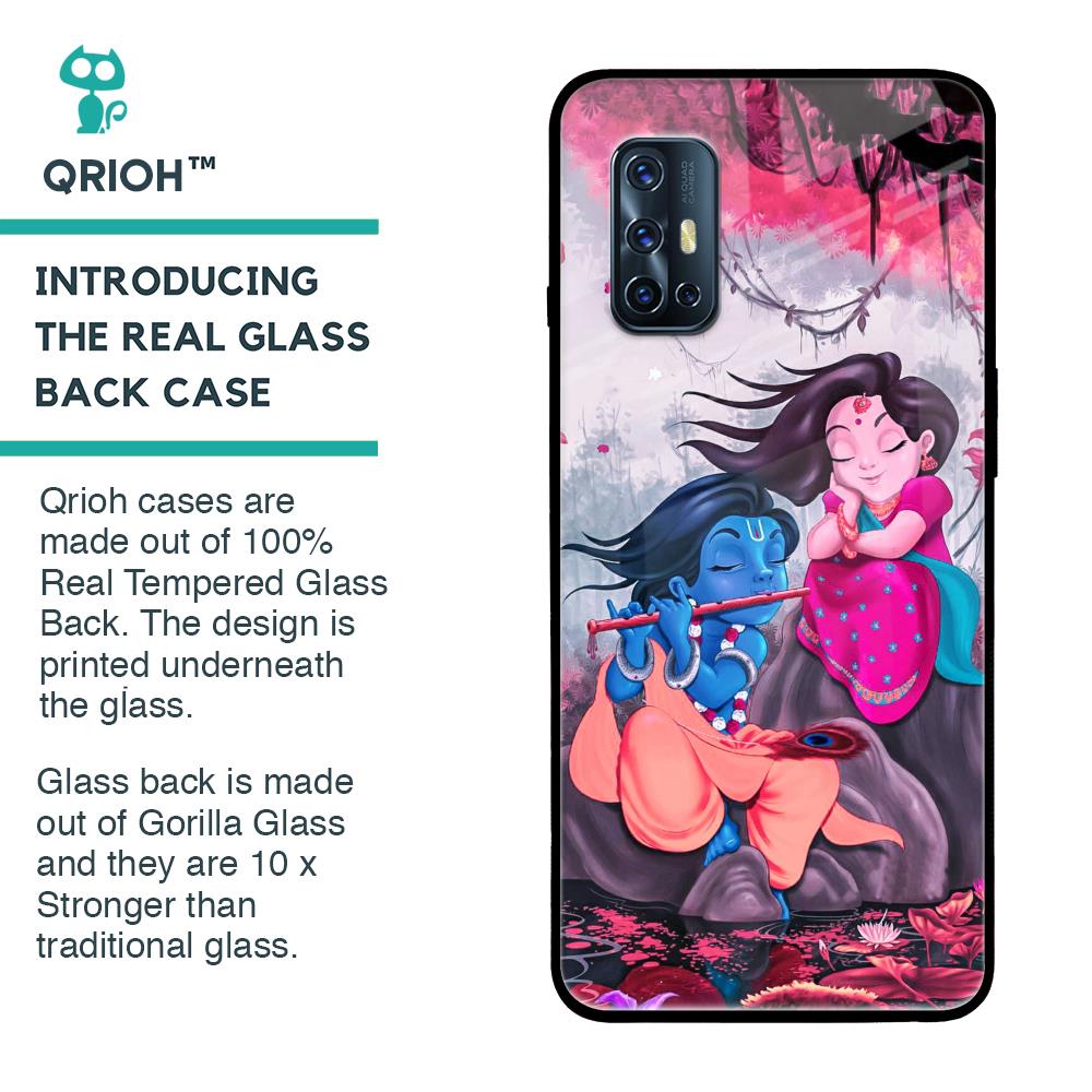 Radha Krishna Art Glass Case for Vivo V17