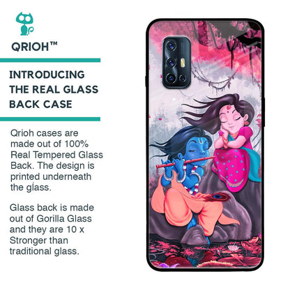 Radha Krishna Art Glass Case for Vivo V17