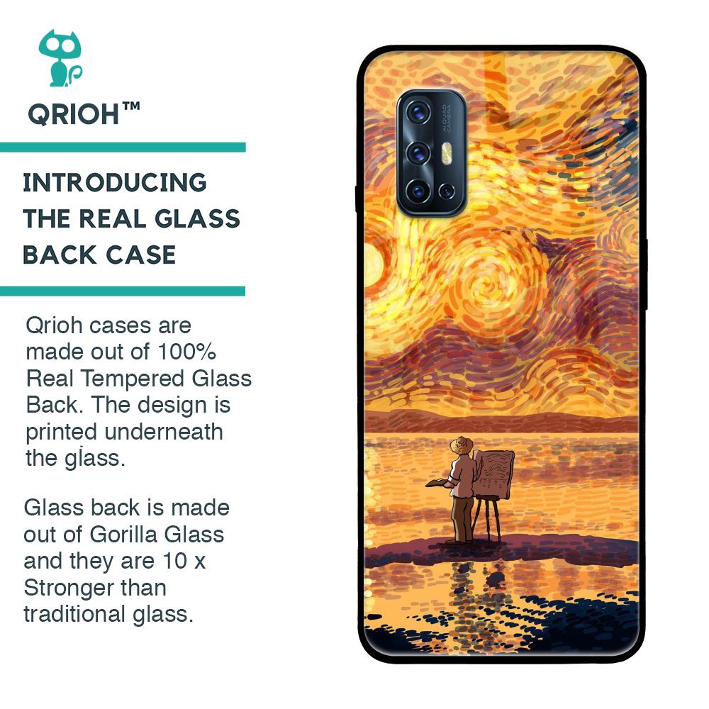 Sunset Vincent Glass Case for Vivo V17