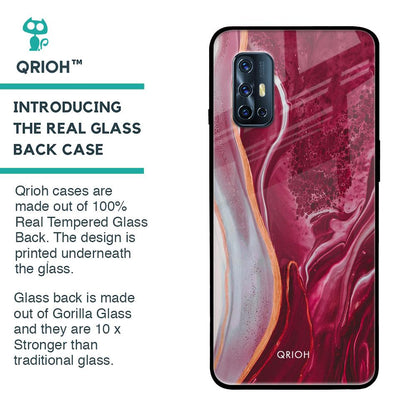 Crimson Ruby Glass Case for Vivo V17