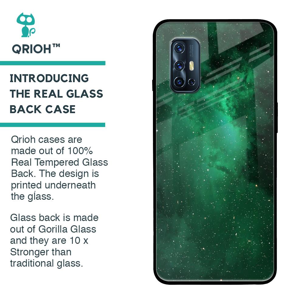 Emerald Firefly Glass Case For Vivo V17