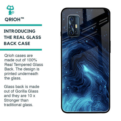 Dazzling Ocean Gradient Glass Case For Vivo V17