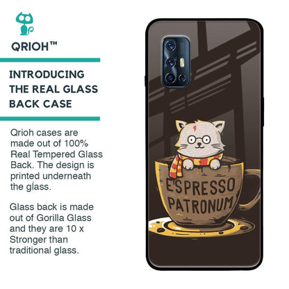 Tea With Kitty Glass Case For Vivo V17