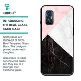 Marble Collage Art Glass Case For Vivo V17