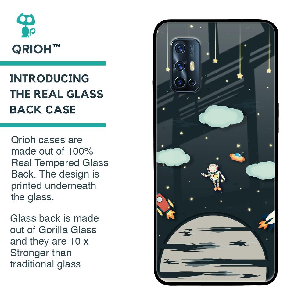 Astronaut Dream Glass Case For Vivo V17