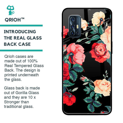 Floral Bunch Glass Case For Vivo V17