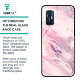Diamond Pink Gradient Glass Case For Vivo V17