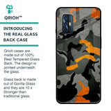 Camouflage Orange Glass Case For Vivo V17