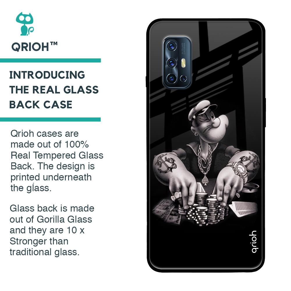 Gambling Problem Glass Case For Vivo V17