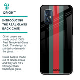 Vertical Stripes Glass Case for Vivo V17