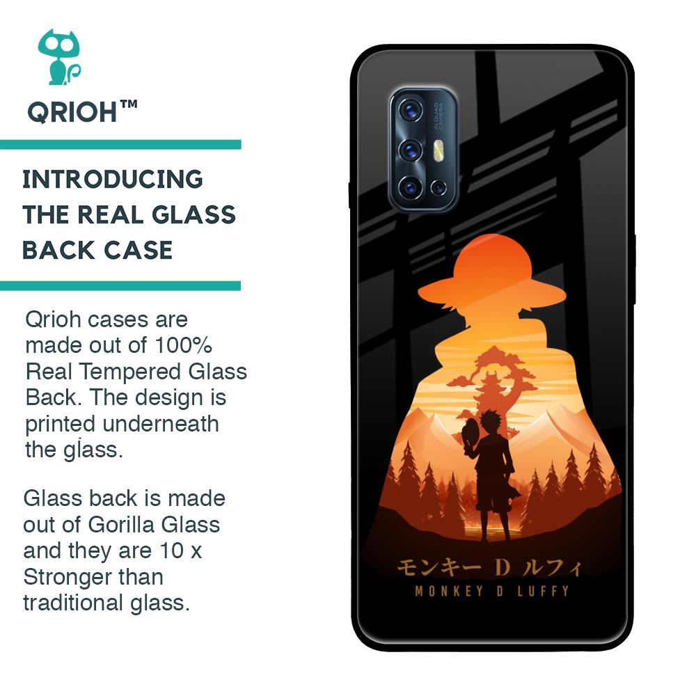 Luffy One Piece Glass Case for Vivo V17