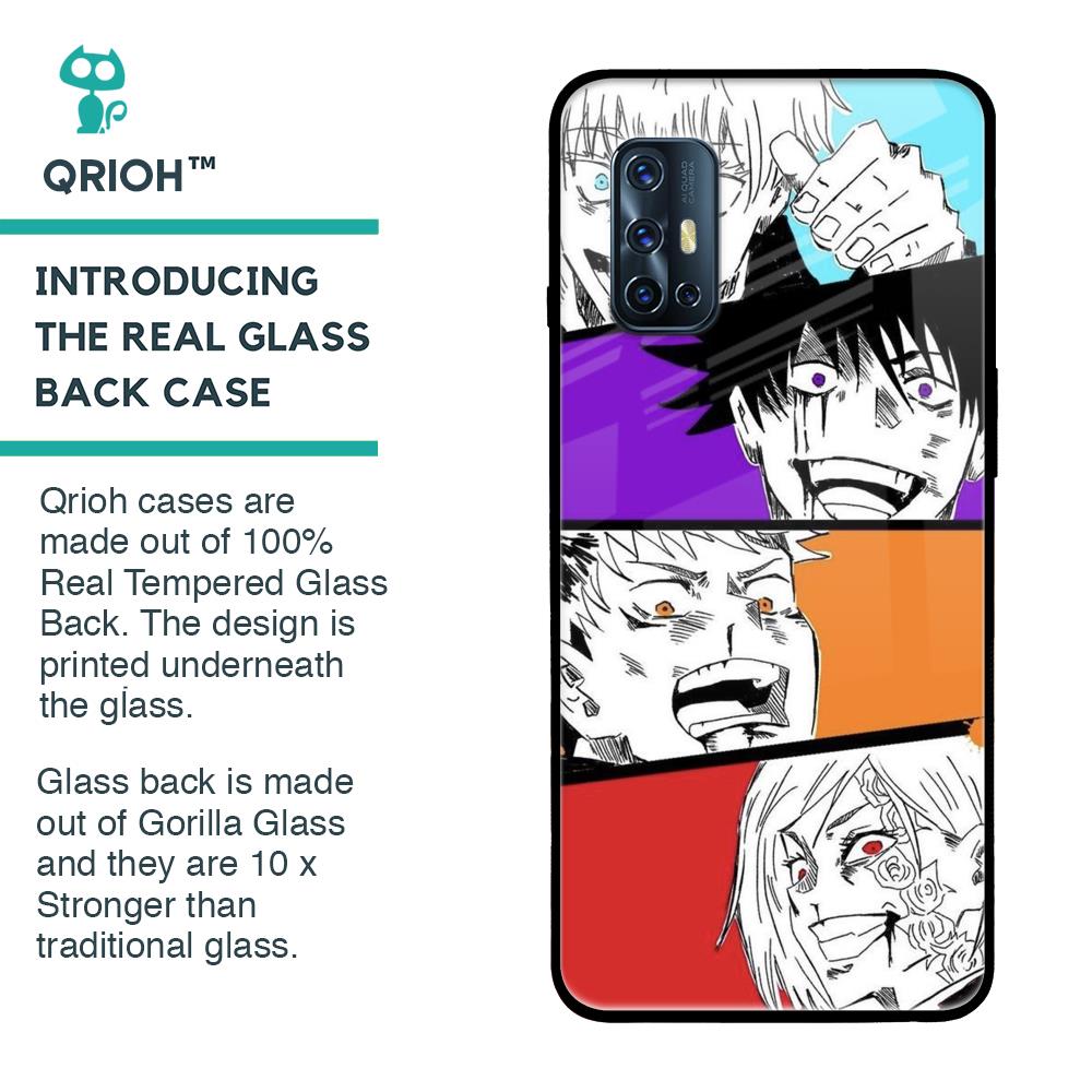 Anime Sketch Glass Case for Vivo V17