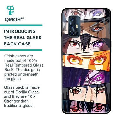 Anime Eyes Glass Case for Vivo V17
