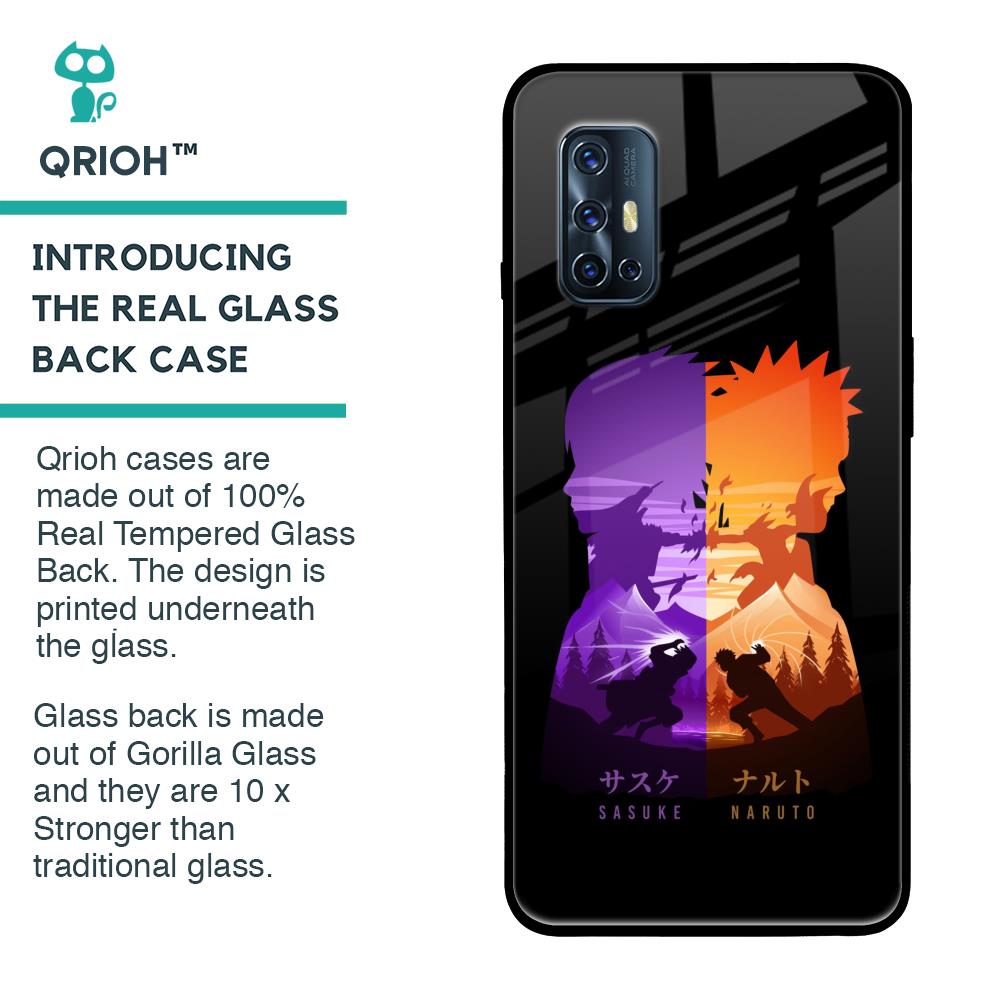 Minimalist Anime Glass Case for Vivo V17