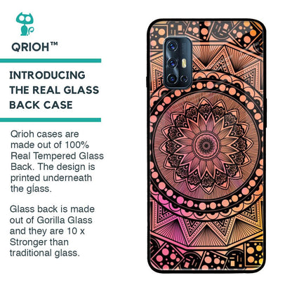 Floral Mandala Glass Case for Vivo V17