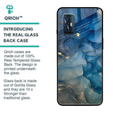 Blue Cool Marble Glass Case for Vivo V17