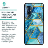 Turquoise Geometrical Marble Glass Case for Vivo V17