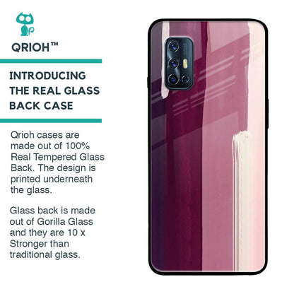 Brush Stroke Art Glass Case for Vivo V17