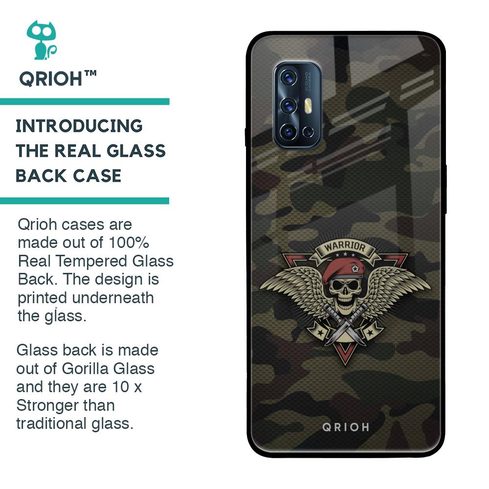Army Warrior Glass Case for Vivo V17