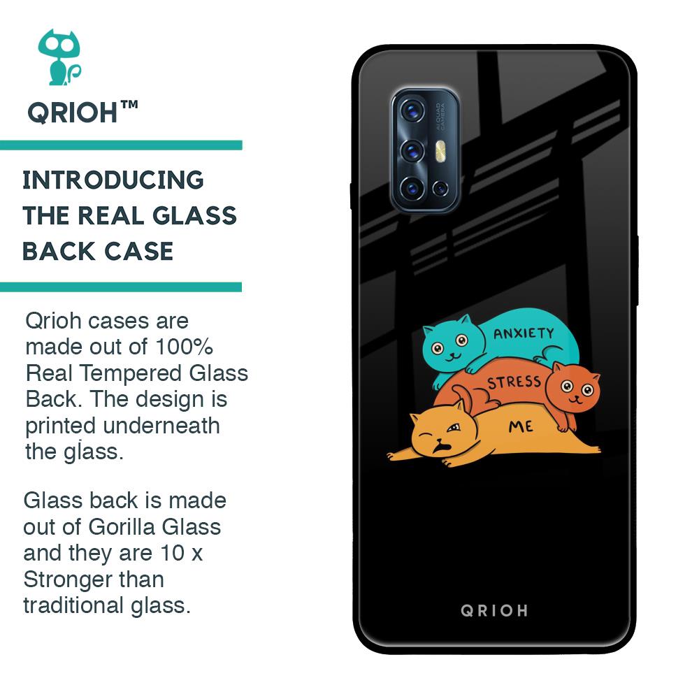 Anxiety Stress Glass Case for Vivo V17