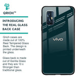 Hunter Green Glass Case For Vivo V17