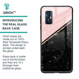 Marble Texture Pink Glass Case For Vivo V17