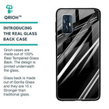 Black & Grey Gradient Glass Case For Vivo V17