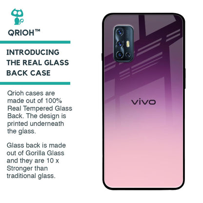 Purple Gradient Glass case for Vivo V17