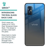 Blue Grey Ombre Glass Case for Vivo V17