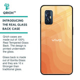 Orange Curve Pattern Glass Case for Vivo V17