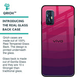 Wavy Pink Pattern Glass Case for Vivo V17