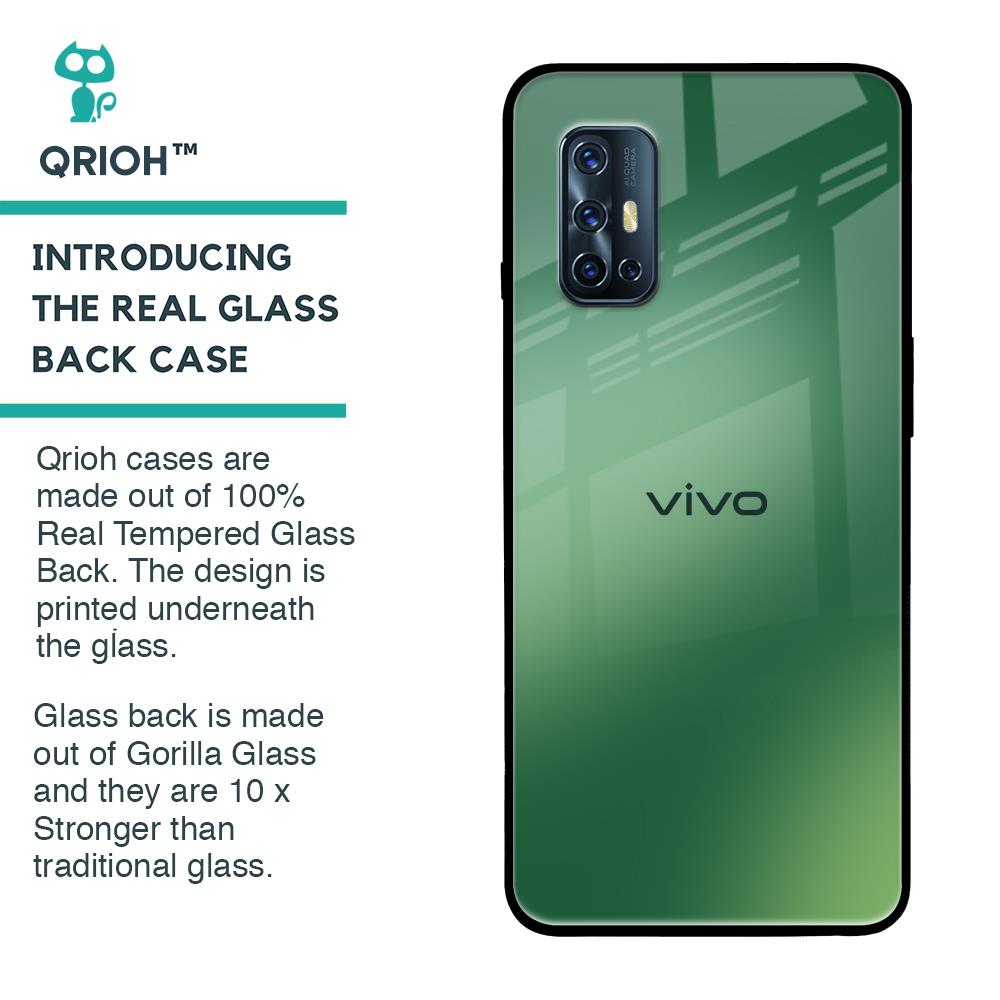 Green Grunge Texture Glass Case for Vivo V17