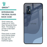 Navy Blue Ombre Glass Case for Vivo V17