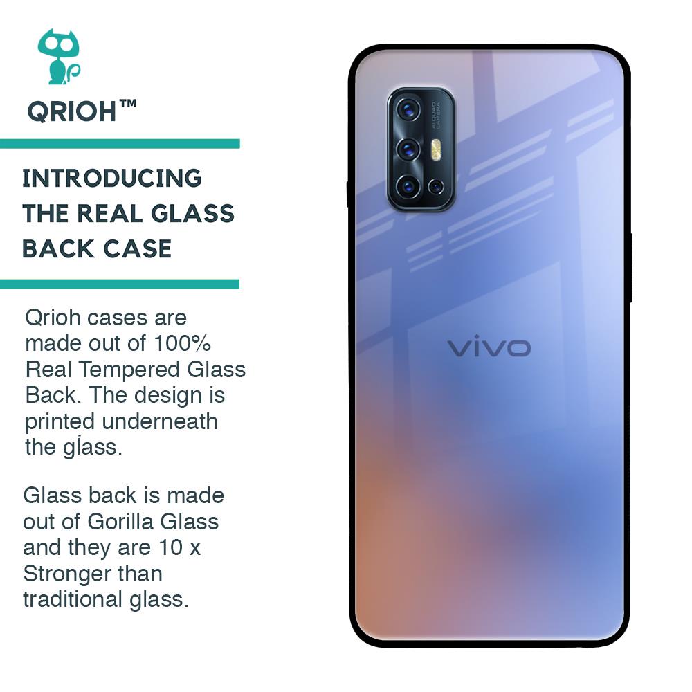 Blue Aura Glass Case for Vivo V17