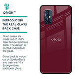 Classic Burgundy Glass Case for Vivo V17