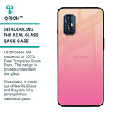 Pastel Pink Gradient Glass Case For Vivo V17