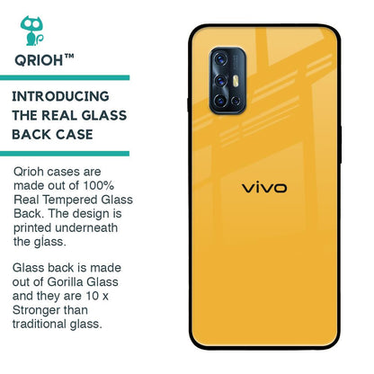 Fluorescent Yellow Glass case for Vivo V17