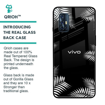 Zealand Fern Design Glass Case For Vivo V17
