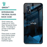 Polygonal Blue Box Glass Case For Vivo V17