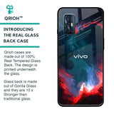 Brush Art Glass Case For Vivo V17