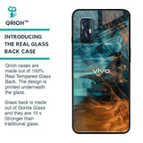 Golden Splash Glass Case for Vivo V17