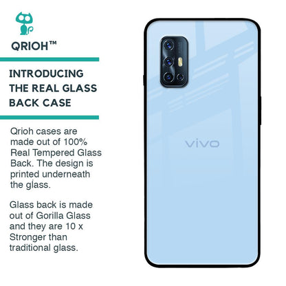 Pastel Sky Blue Glass Case for Vivo V17